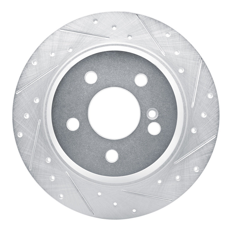 DFC 03-06 Mercedes-Benz SL500 Rear Right Drilled & Slotted Silver Brake Rotor