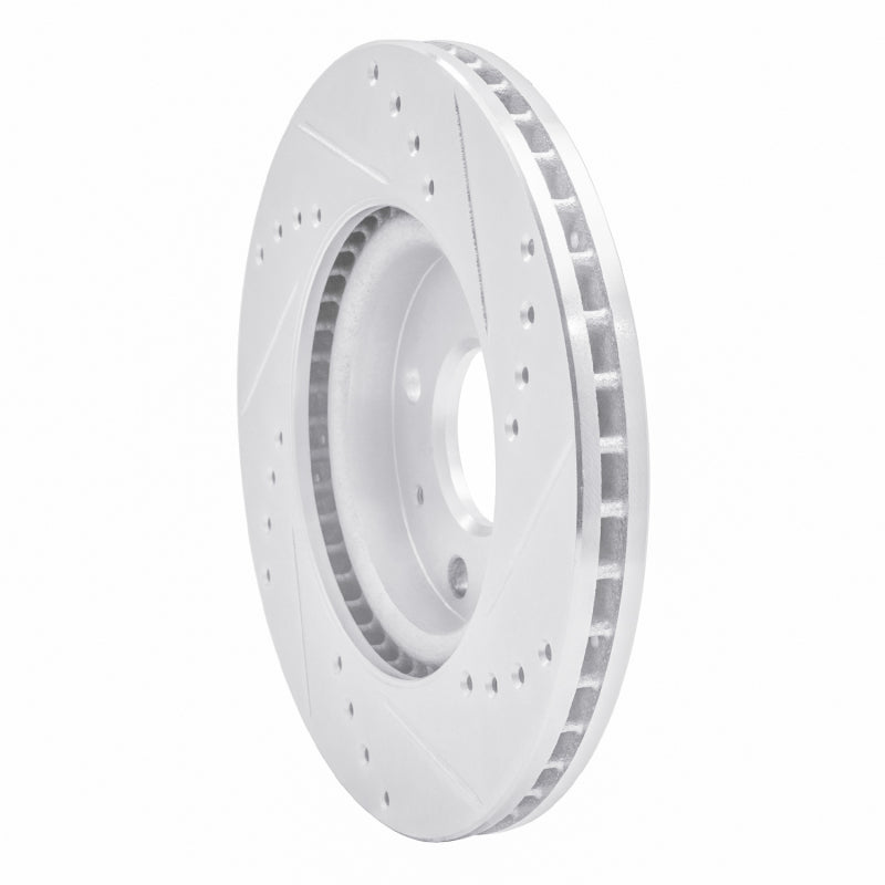 R1 87-94 Mazda 323 Rear Left Drilled & Slotted Silver Brake Rotor