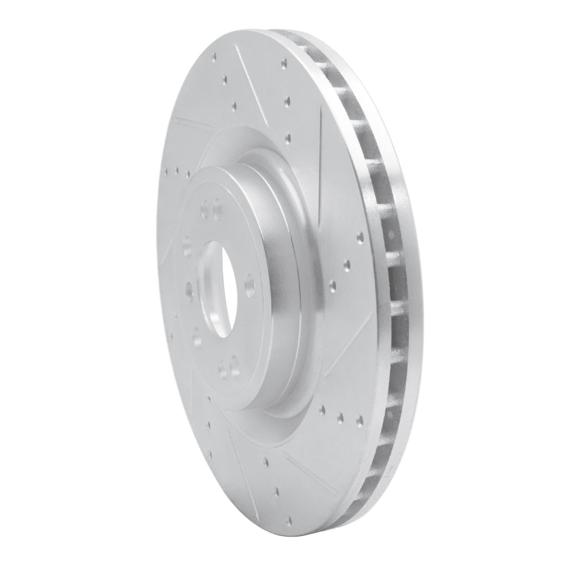 R1 12-19 Mercedes-Benz GLE400 Front Right Drilled & Slotted Silver Brake Rotor