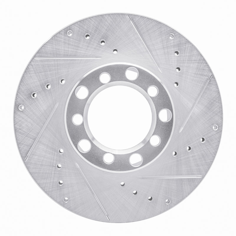 R1 79-85 Mercedes-Benz 300SD Front Right Drilled & Slotted Silver Brake Rotor