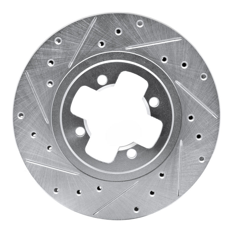 DFC 81-88 Nissan 200SX Front Left Drilled & Slotted Silver Brake Rotor