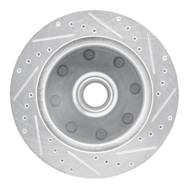 DFC 86-94 Ford E-250 Econoline Front Left Drilled & Slotted Silver Brake Rotor