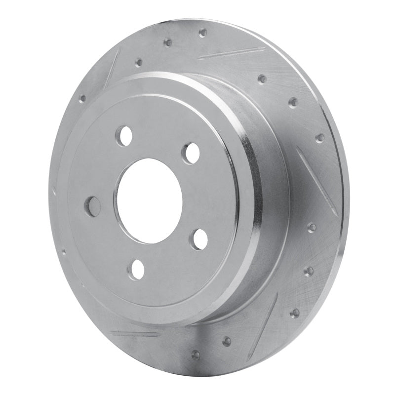 R1 95-03 Ford Windstar Rear Left Drilled & Slotted Silver Brake Rotor