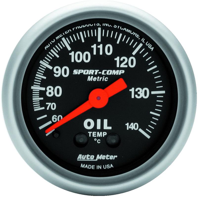 Autometer Sport 2in Oil Temp Metric, 60-140c. Mech