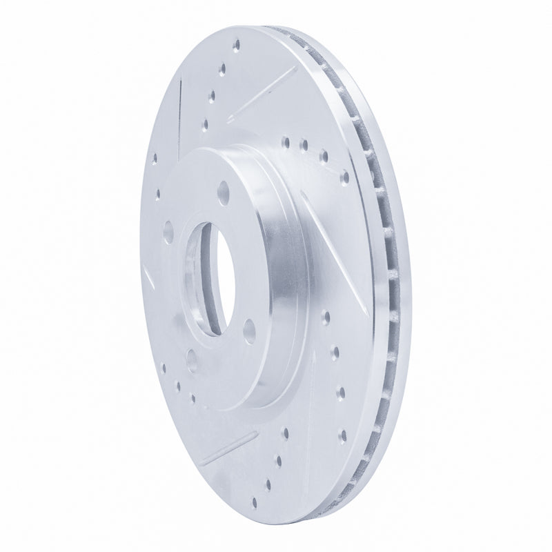 R1 14-23 Ford Fiesta (USA/Canada) Front Left Drilled & Slotted Silver Brake Rotor