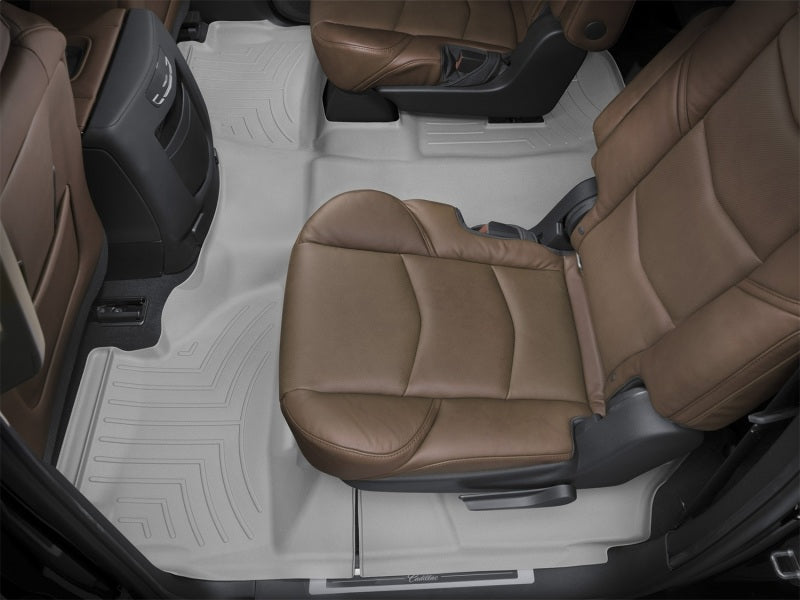 WeatherTech 15+ Cadillac Escalade ESV Rear FloorLiner - Grey (Fits w/ Second Row Bucket Seating)