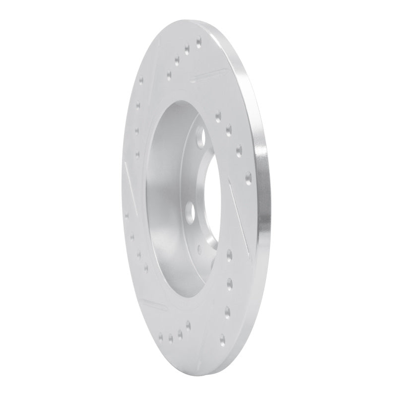 R1 01-06 Audi TT Quattro Rear Right Drilled & Slotted Silver Brake Rotor
