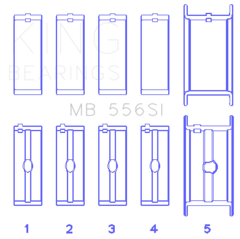 King Engine Bearings Chevrolet 396/400/427/502 (Undersize 0.10in) SI-Series Main Bearing Set