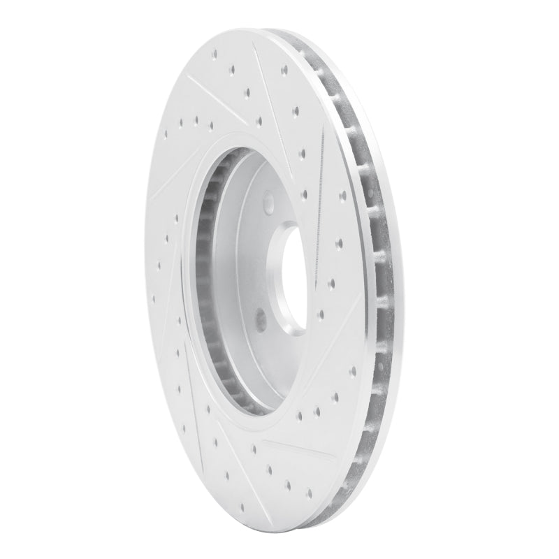 R1 02-04 Ford Focus Front Left Drilled & Slotted Silver Brake Rotor