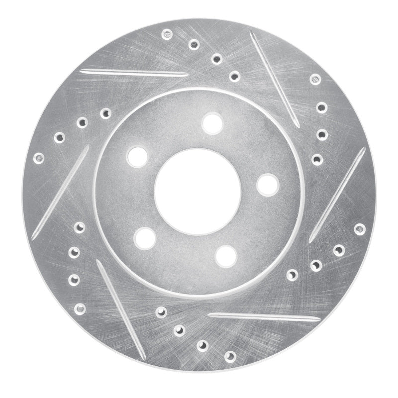 DFC 86-90 Chrysler Town & Country Front Right Drilled & Slotted Silver Brake Rotor
