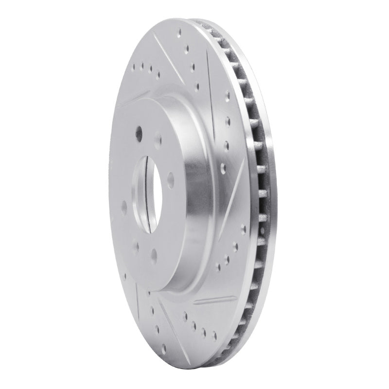 R1 12-23 Hyundai ACCENT Front Right Drilled & Slotted Silver Brake Rotor