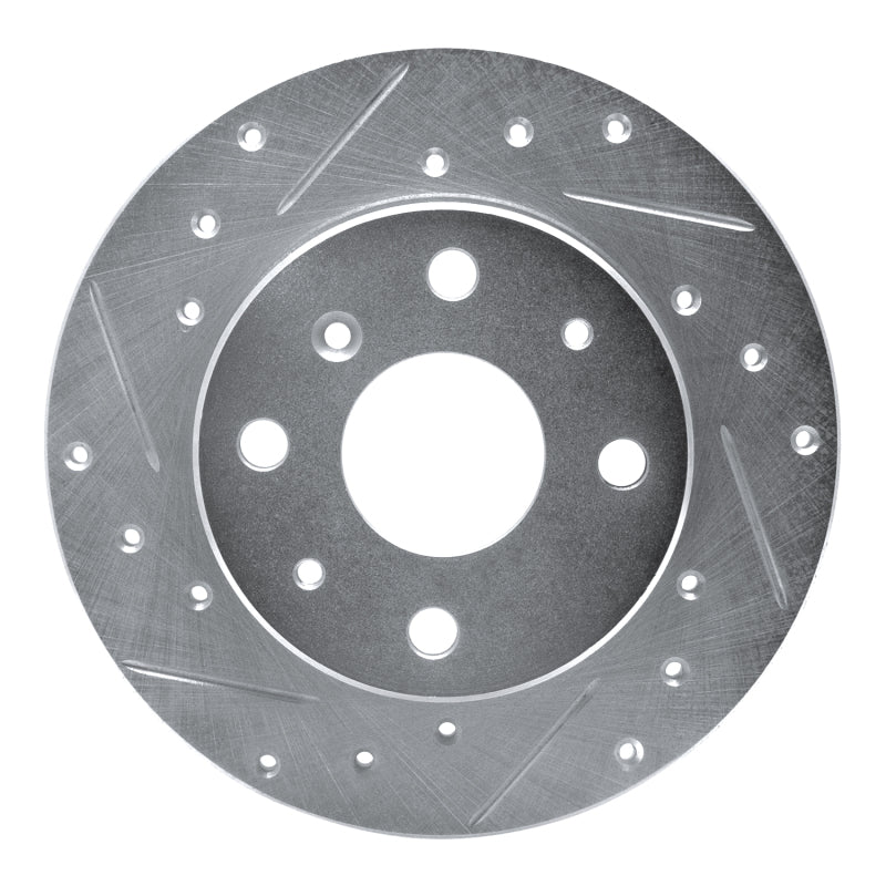 R1 88-92 Daihatsu CHARADE Front Left Drilled & Slotted Silver Brake Rotor