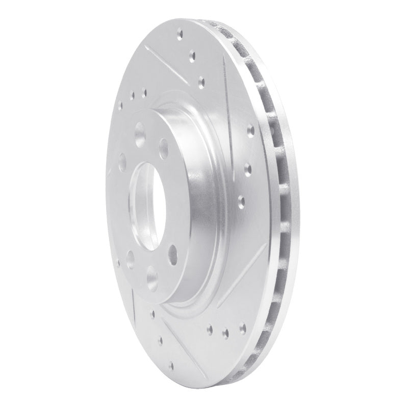 R1 15-19 Renault Logan (Mexico) Front Right Drilled & Slotted Silver Brake Rotor