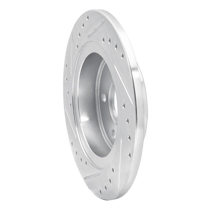 R1 11-22 Buick Encore Rear Right Drilled & Slotted Silver Brake Rotor