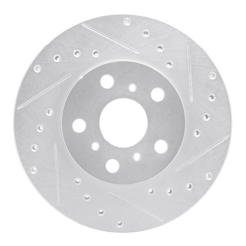 DFC 88-93 Toyota Celica Front Right Drilled & Slotted Silver Brake Rotor