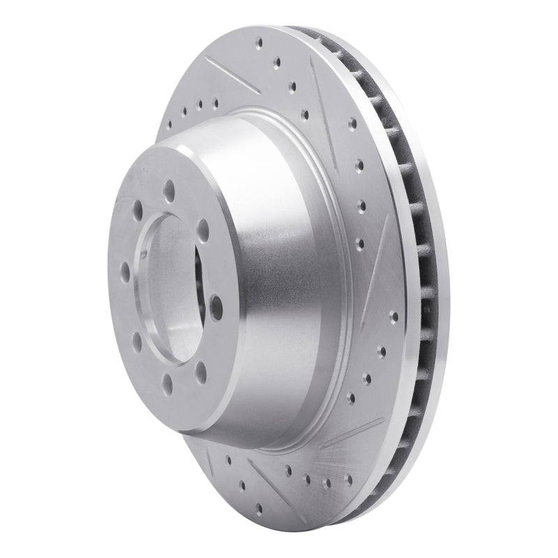 DFC 75-94 Ford E-350 Econoline Front Right Drilled & Slotted Silver Brake Rotor