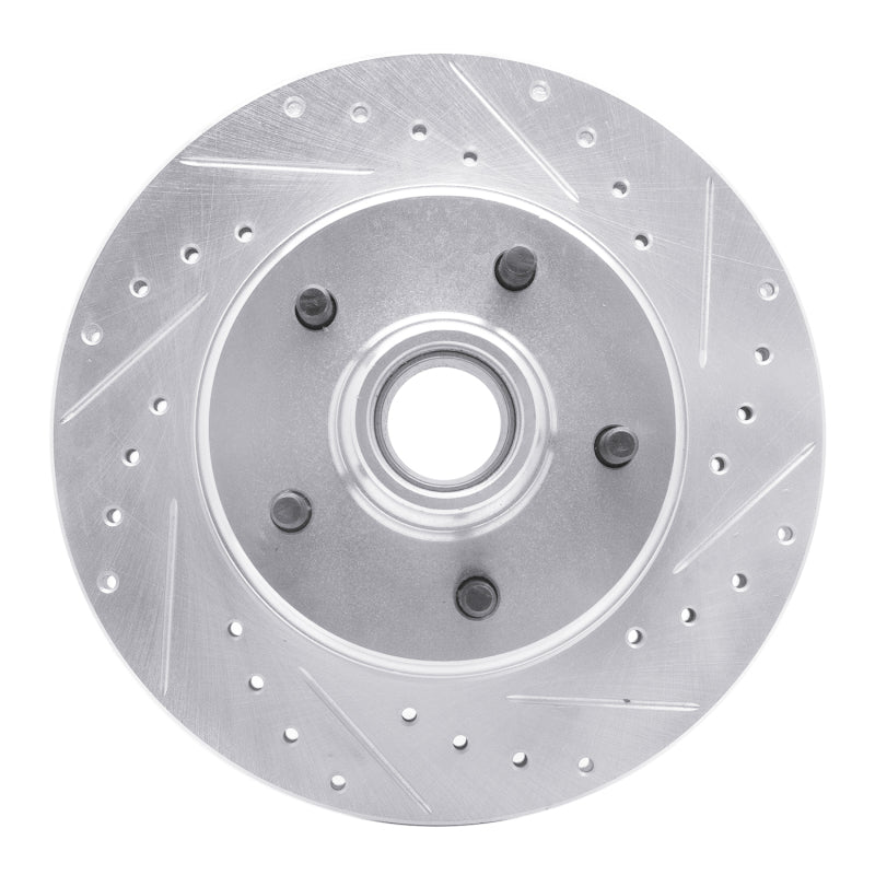 R1 77-95 Buick Electra Front Right Drilled & Slotted Silver Brake Rotor