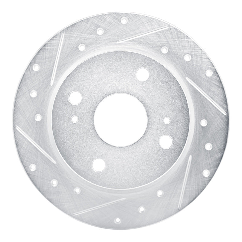 R1 79-81 Toyota Celica Rear Left Drilled & Slotted Silver Brake Rotor