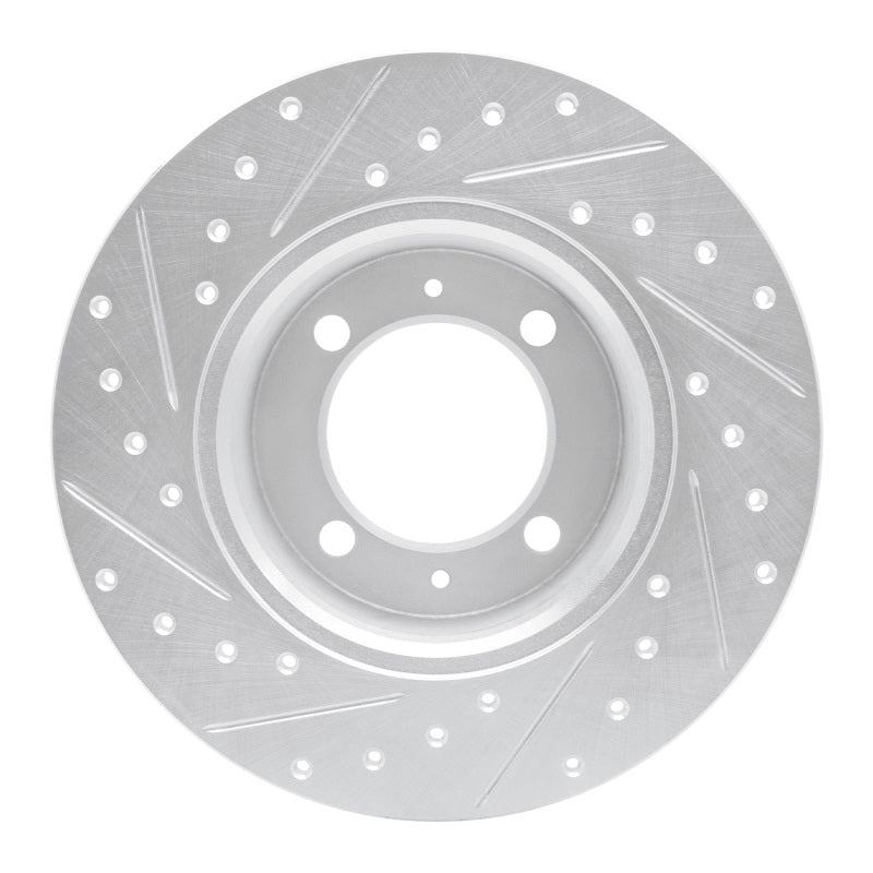 DFC 81-87 Saab 900 Front Right Drilled & Slotted Silver Brake Rotor