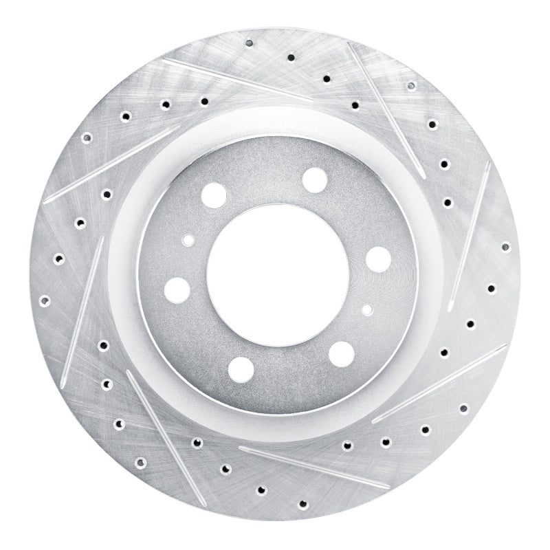 DFC 22-25 Lexus GX550 Front Right Drilled & Slotted Silver Brake Rotor