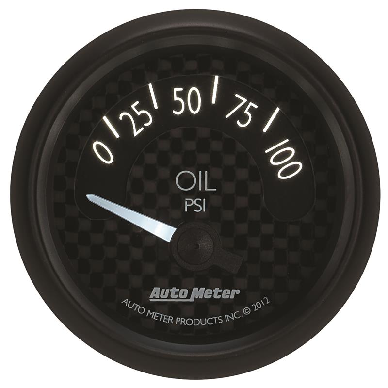 Autometer GT Series 52mm Short Sweep Electronic 0-100 psi Oil Pressure