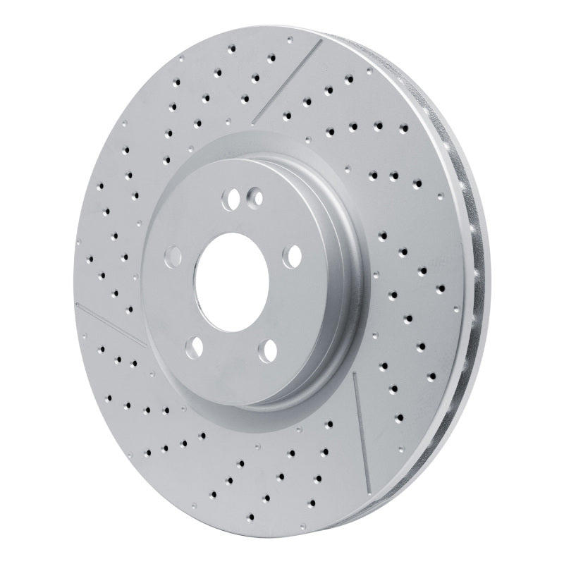 R1 14-19 Mercedes-Benz CLA45 AMG Front Drilled & Slotted Carbon Alloy GeoMET Rotor