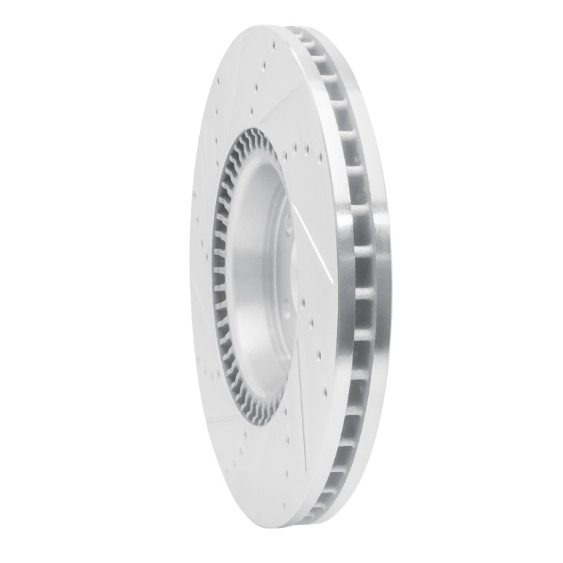 DFC 12-18 Audi A7 Quattro Front Right Drilled & Slotted Silver Brake Rotor