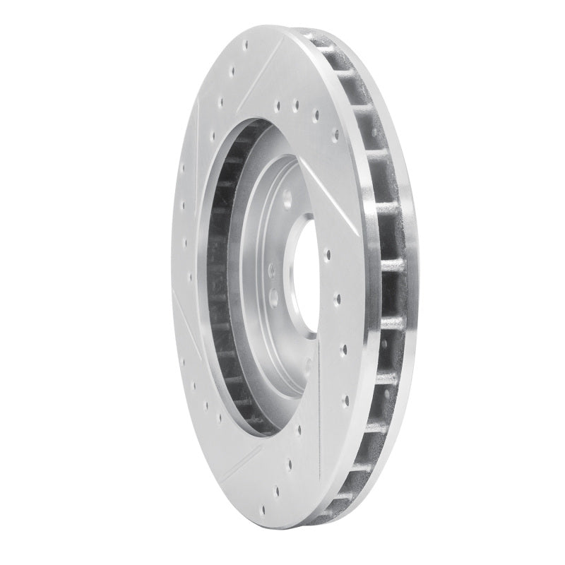 DFC 91-93 Dodge Stealth Front Right Drilled & Slotted Silver Brake Rotor