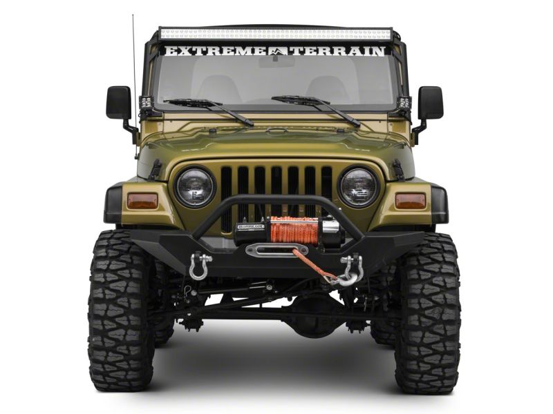Raxiom 97-06 Jeep Wrangler TJ 50-In LED Light Bar Windshield Mount w/ Auxiliary Bracket