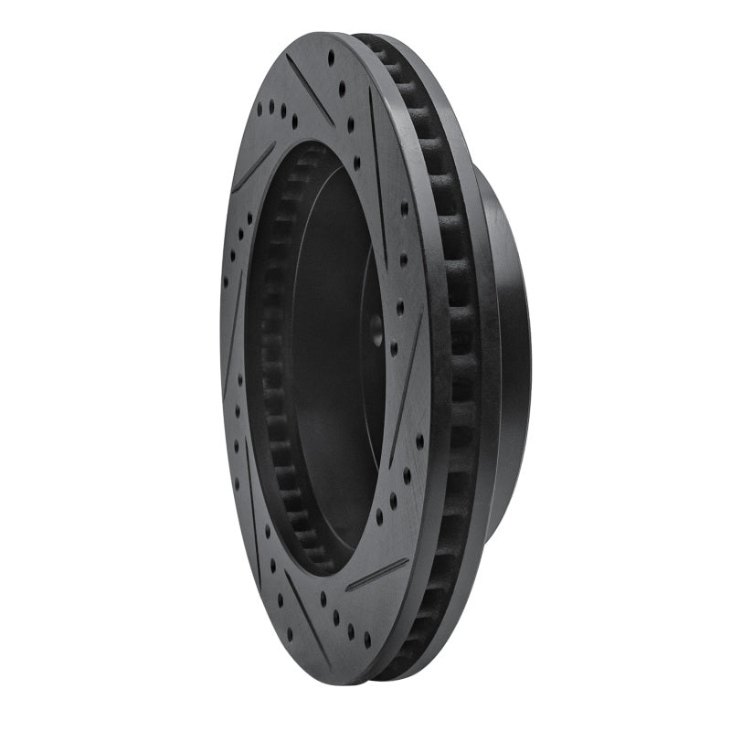 R1 00-02 Dodge Ramcharger (Mexico) Front Left Drilled & Slotted Black Brake Rotor