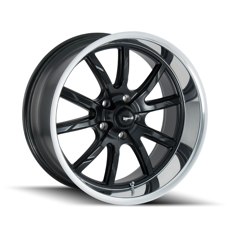 Ridler 650 20x10 / 5x127 BP / 0mm Offset / 83.82mm Hub Matte Black Polished Wheel