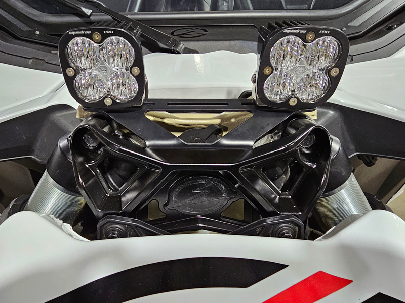 Elektric Offroad 2017+ Can Am X3 Maverick Front Shock Mount Brace W/ Light Mount Anodized Black