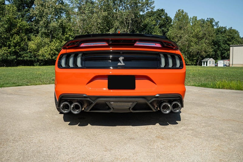 Corsa 20-22 Ford Mustang GT500 3.0in Dual Rear Exit Catback w/ Twin 5.0in Polished Carbon Fiber Tips