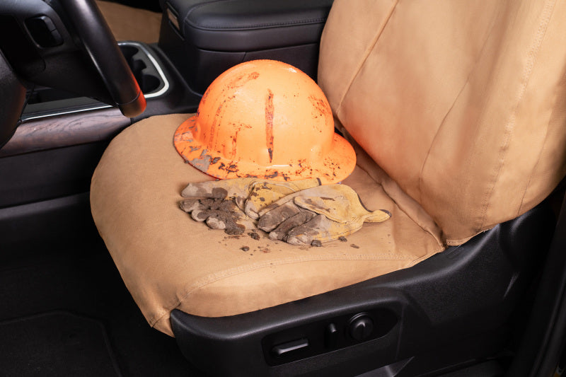 Covercraft 04-10 Ford F250/350 Polycotton SeatSaver Custom Front Row Seat Covers - Tan