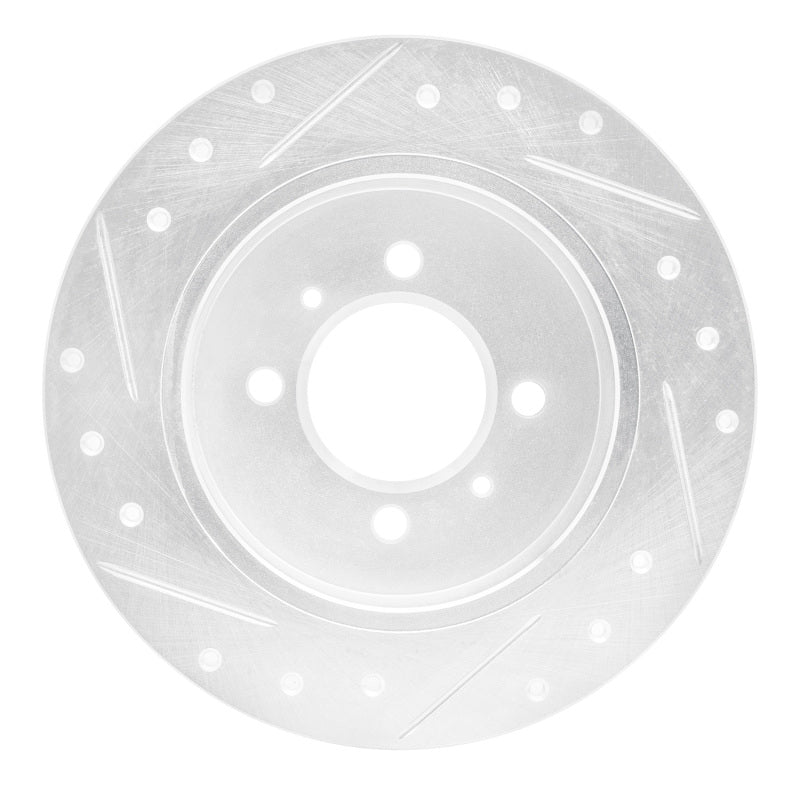 DFC 91-94 Nissan NX Rear Right Drilled & Slotted Silver Brake Rotor