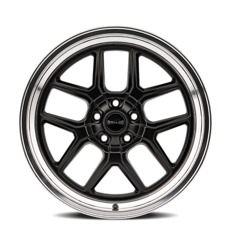 Ridler 610 17x7 / 5x120.65 BP / 0mm Offset / 83.82mm Hub Matte Black Polished Wheel