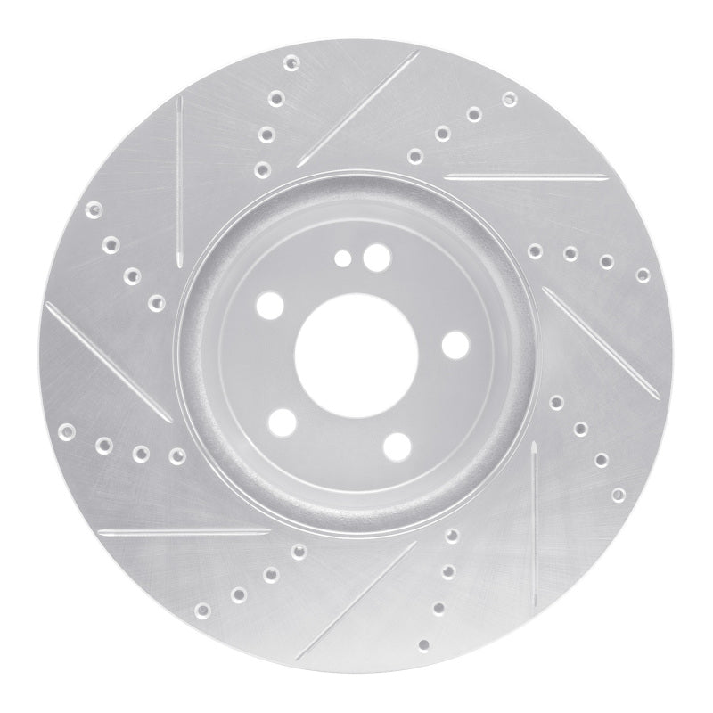 DFC 15-23 Mercedes-Benz E250 Front Right Drilled & Slotted Silver Brake Rotor