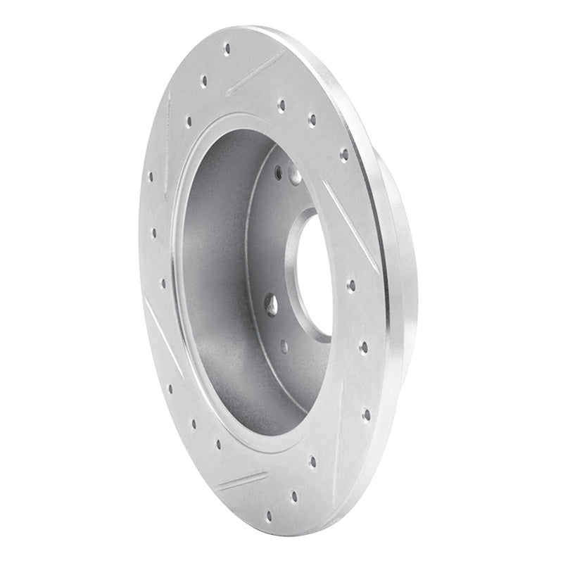 R1 92-97 Acura CL Rear Right Drilled & Slotted Silver Brake Rotor