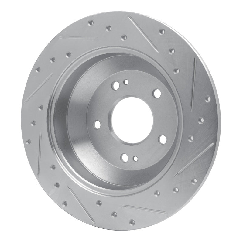 DFC 10-21 Hyundai Santa Fe Sport Rear Left Drilled & Slotted Silver Brake Rotor