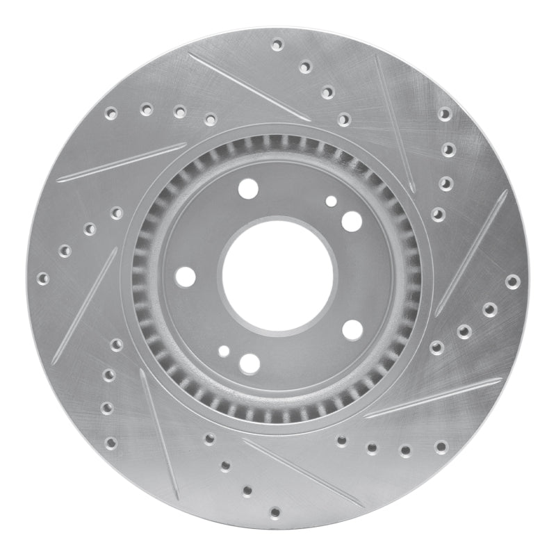 DFC 12-16 Kia Sportage (USA/Canada) Front Left Drilled & Slotted Silver Brake Rotor