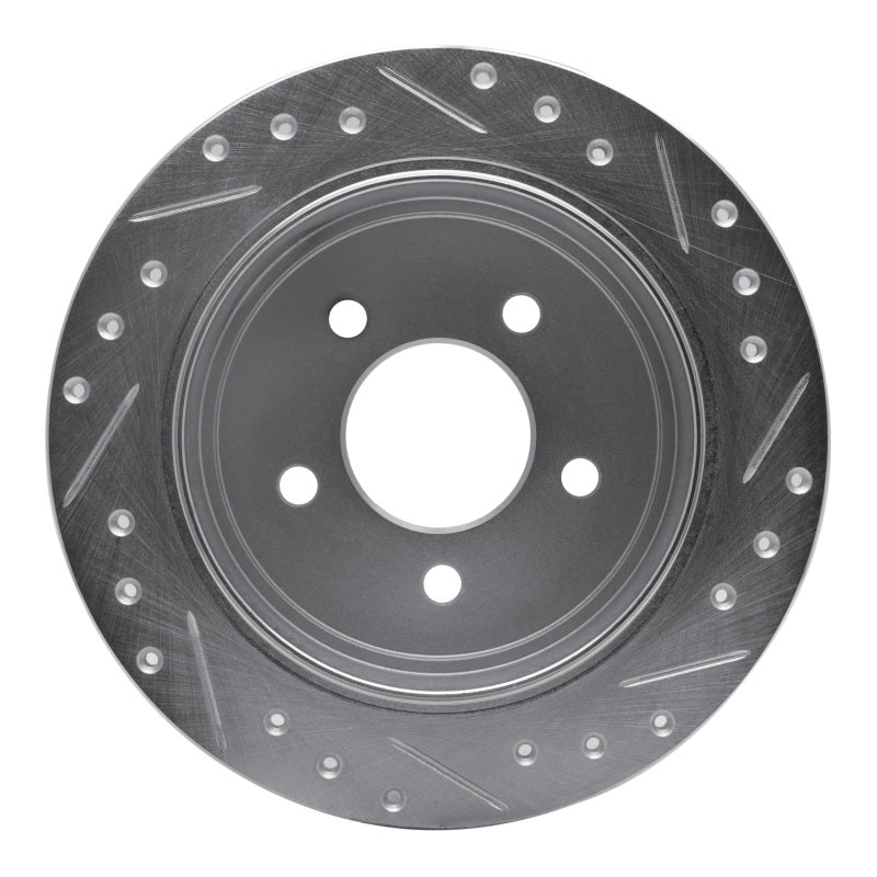 DFC 95-02 Ford Explorer Rear Left Drilled & Slotted Silver Brake Rotor
