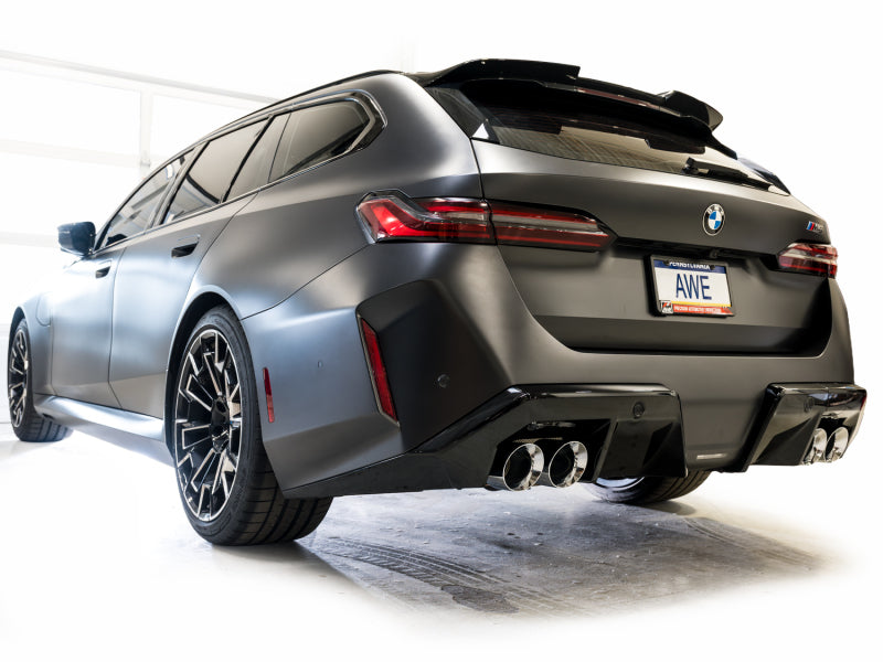 AWE Tuning BMW G90/G99 M5 Track Edition Cat-Back Exhaust - Chrome Silver Tips