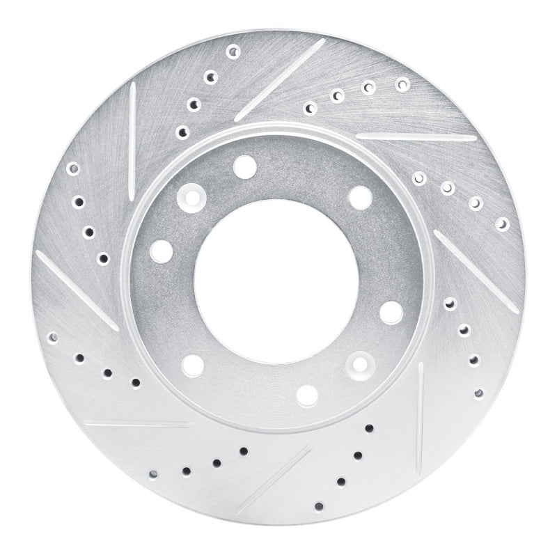 R1 09-19 Dodge H100 (Mexico) Front Left Drilled & Slotted Silver Brake Rotor