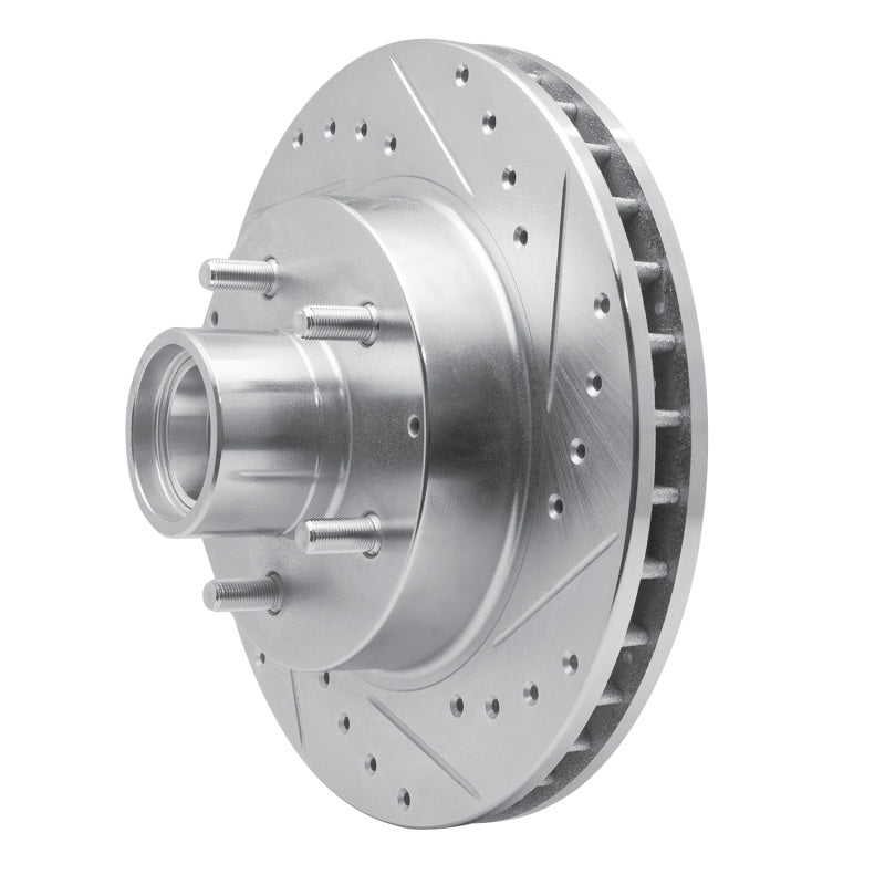 R1 93-95 Chevrolet G10 Front Right Drilled & Slotted Silver Brake Rotor