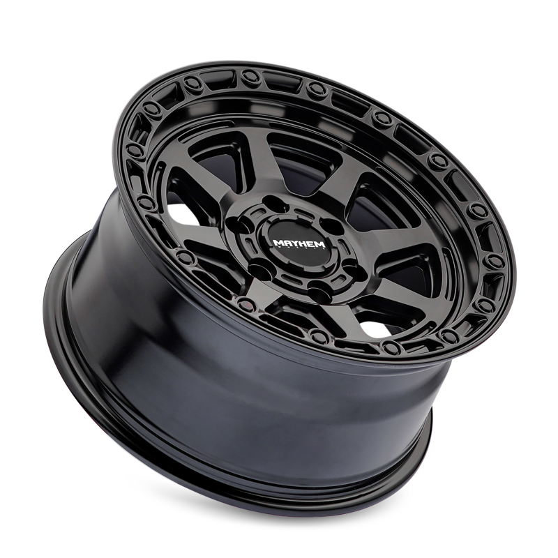 Mayhem 8306 Ridgeline 17x8.5 / 5x127 BP/ -6mm Offset / 78.1mm Hub Satin Black Wheel