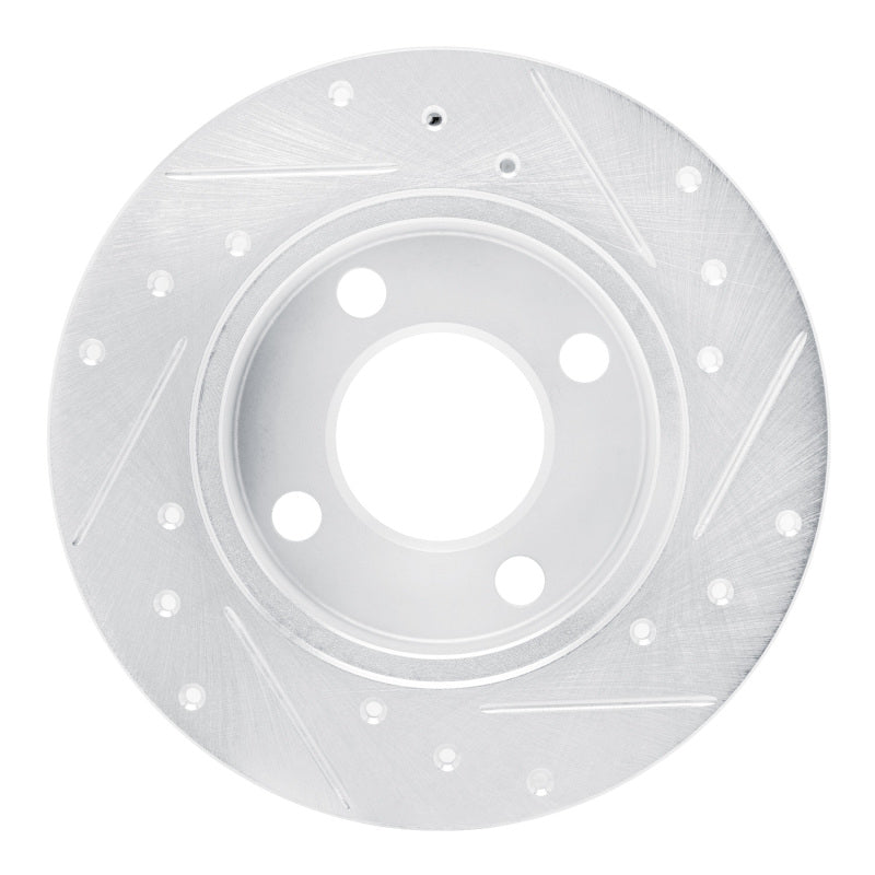 DFC 89-91 Audi 100 Rear Left Drilled & Slotted Silver Brake Rotor