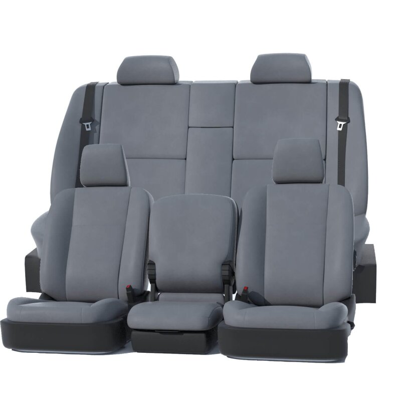 Covercraft 24-25 Ford F250-F550 Leatherette PrecisionFit Custom Front Row Seat Covers - Medium Grey