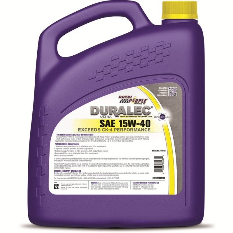 Royal Purple Duralec Ultra Diesel 15W40 CK-4 Motor Oil - 1 Gallon