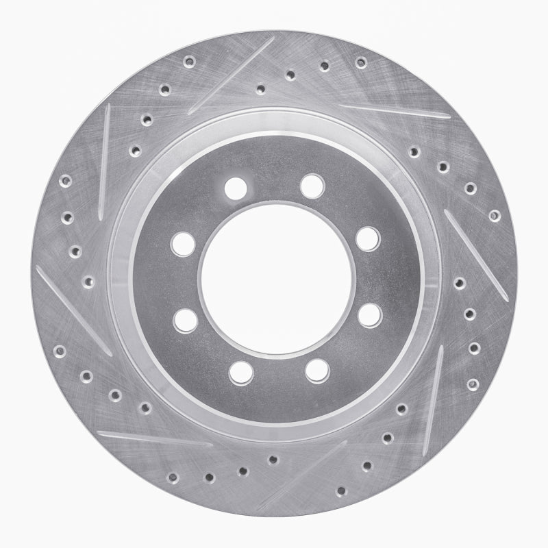 DFC 75-94 Ford E-350 Econoline Front Left Drilled & Slotted Silver Brake Rotor