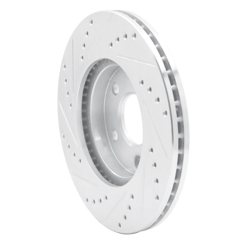 R1 07-10 Chevrolet COBALT Front Right Drilled & Slotted Silver Brake Rotor
